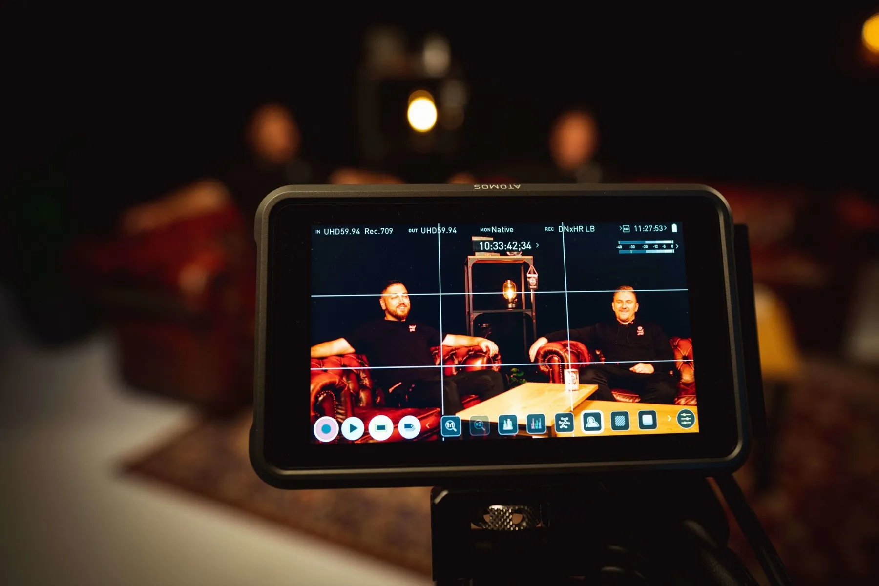 On-set Atomos monitor during a shoot at BIG Studio