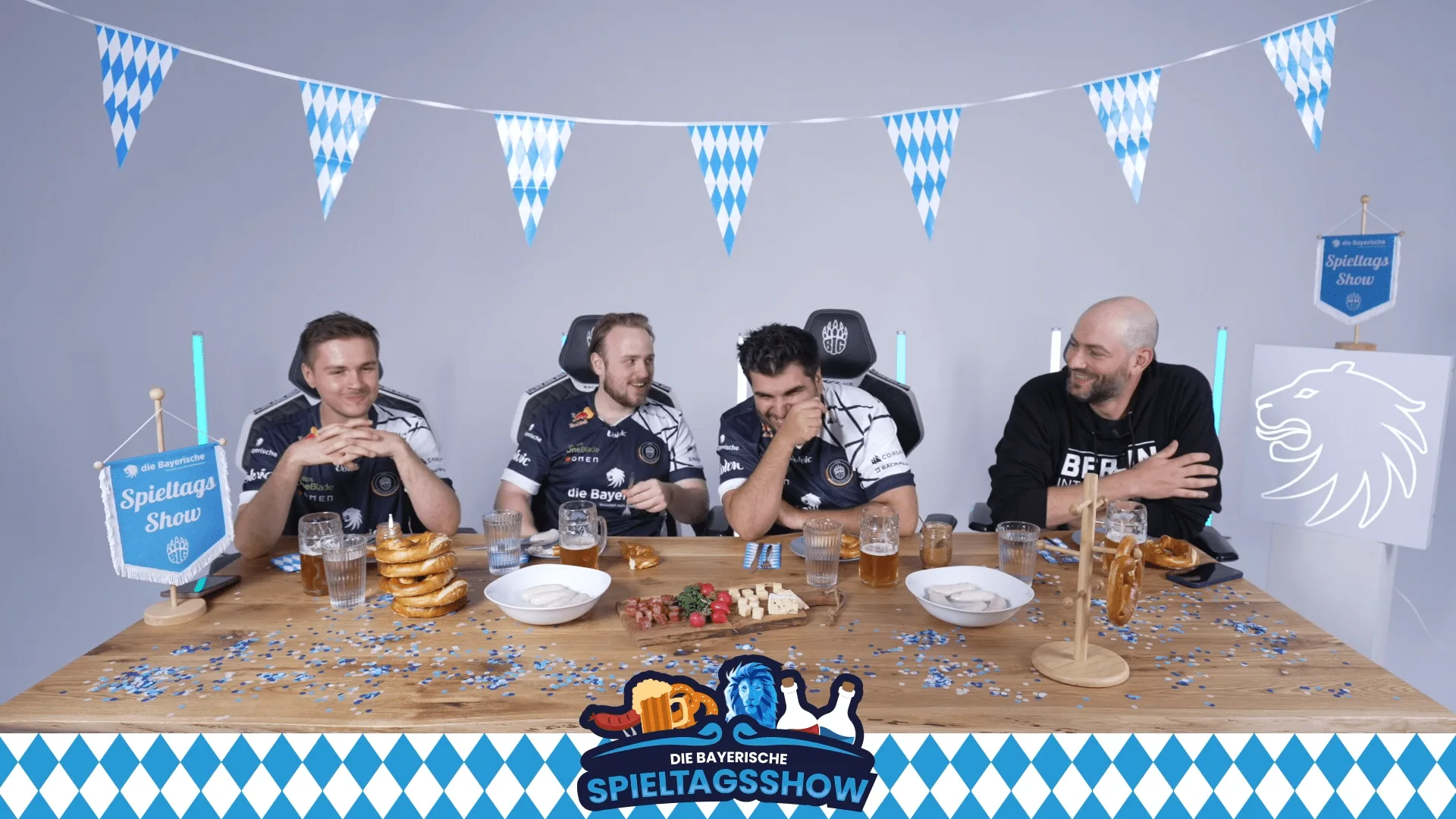 The Die Bayerische Spieltagsshow live set at BIG Studio